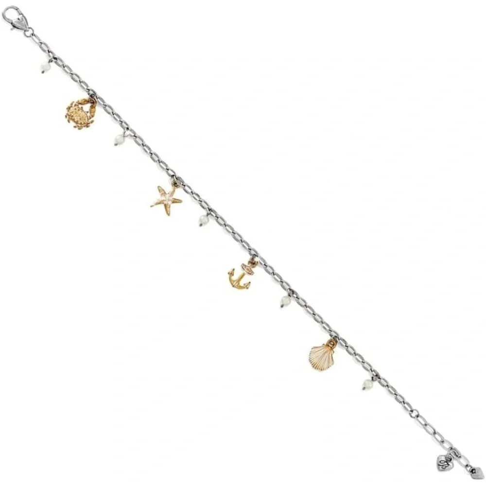 Brighton‎ Cape Cod silver and gold charm anklet